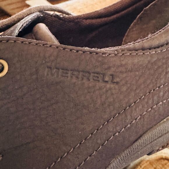 Merrell Java Leather Shoes Dk Brown Women's 7.5 Comfort Oxford Lace up - Picture 7 of 12